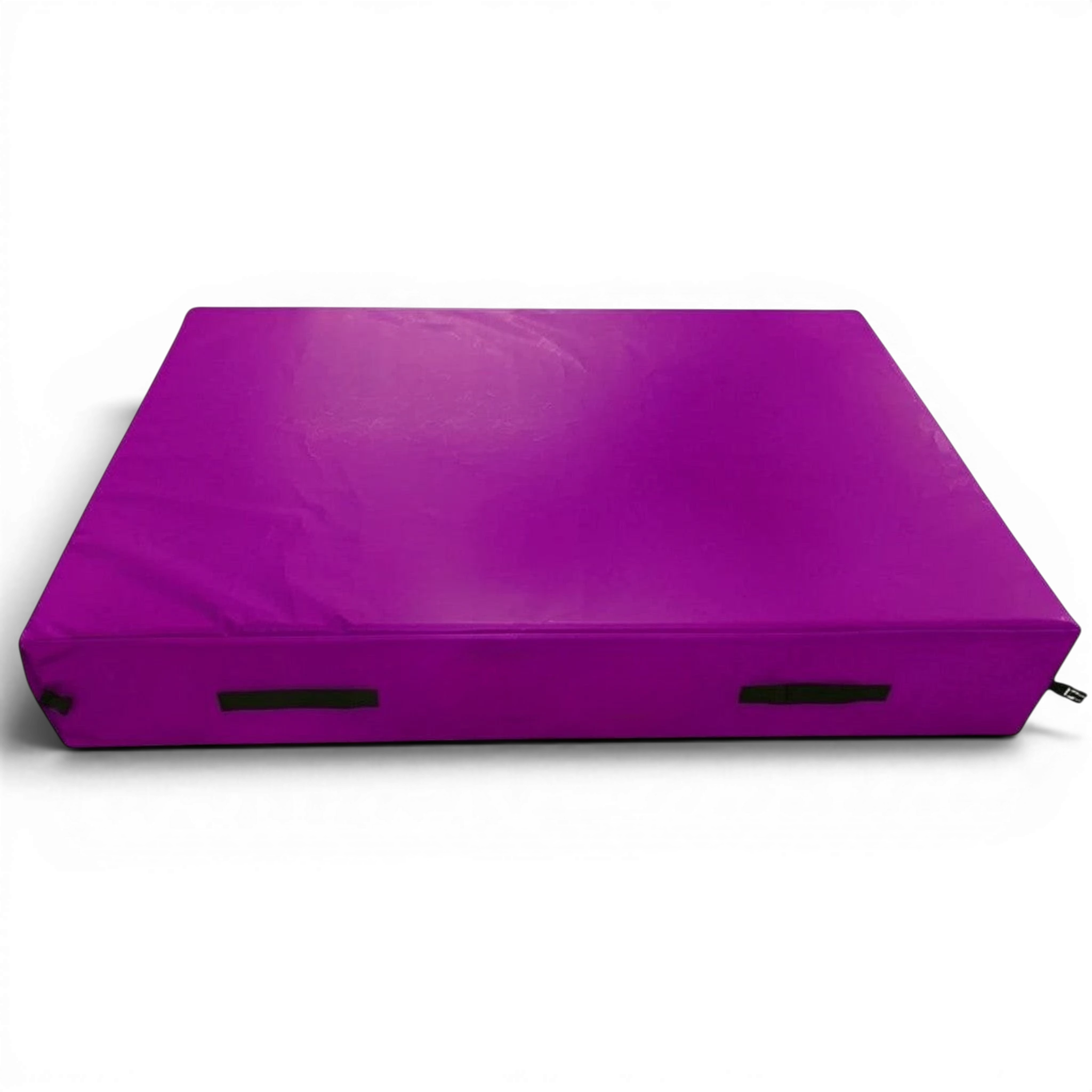 UK Gym Pits purple trampoline end safety crash mat with reinforced handles and durable PVC cover for gymnastics