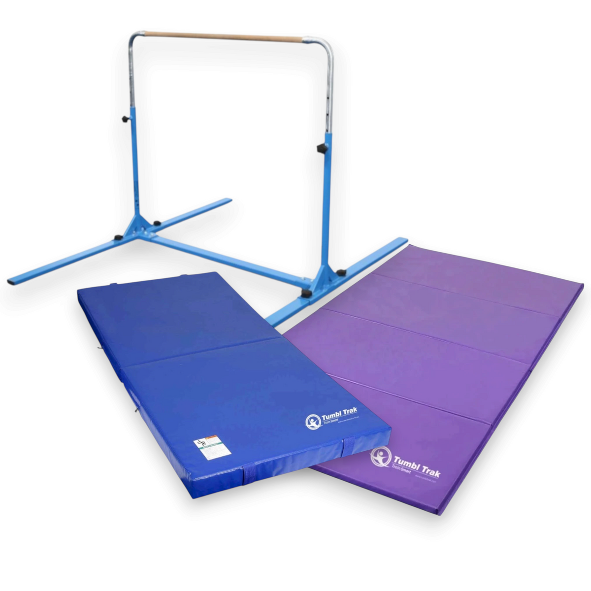 UK Gym Pits purple folding gymnastics tumbling mat with vinyl surface for home or gym training