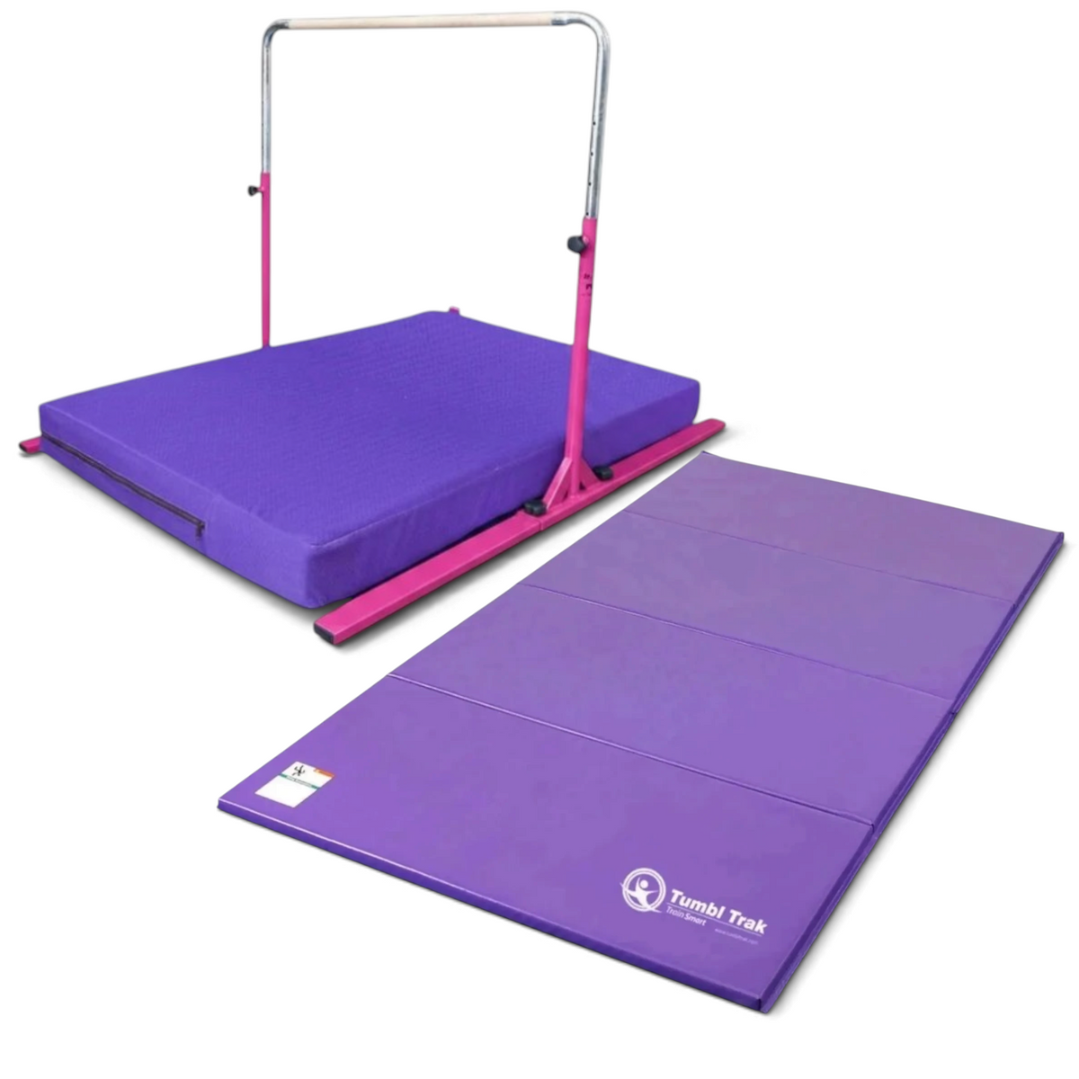 UK Gym Pits purple folding gymnastics tumbling mat made of durable vinyl for home or gym training