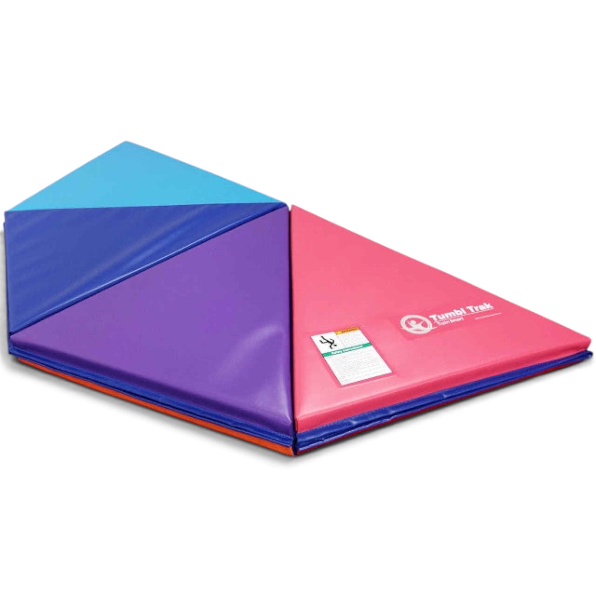 UK Gym Pits Rainbow Pizza Mat featuring multicoloured vinyl wedge segments for classroom and gymnastics activities