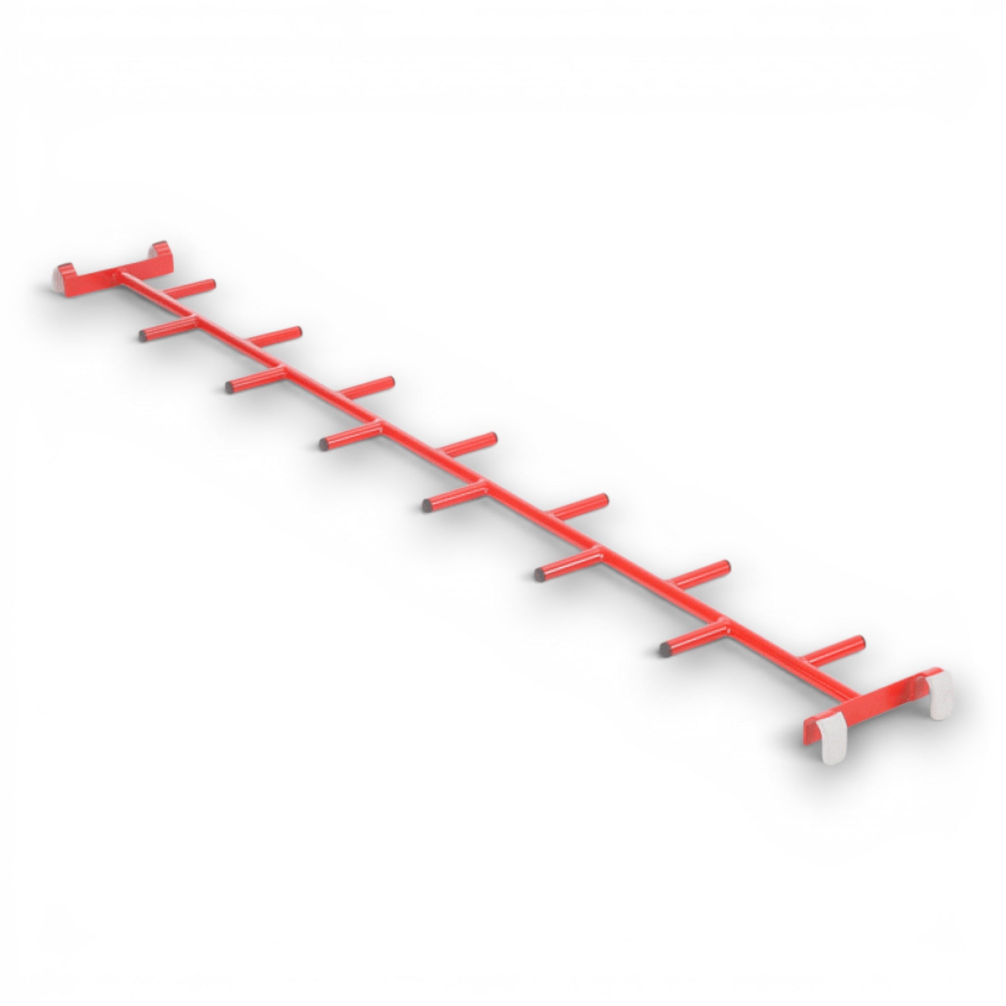 UK Gym Pits red agility linking cat ladder for children's gymnastics training with metal hooks at both ends
