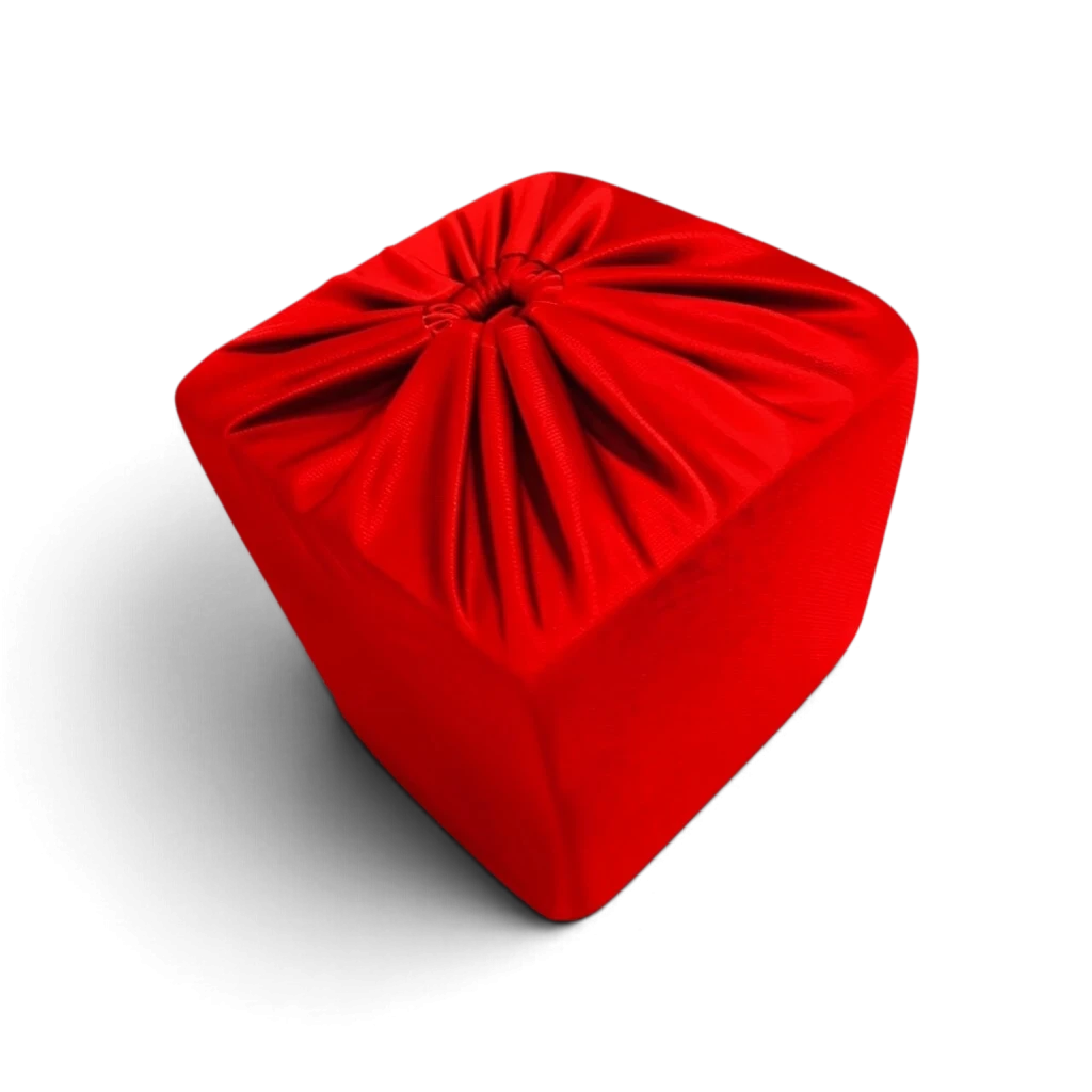 UK Gym Pits red polyester foam block sock with elastic closure for gym pit maintenance