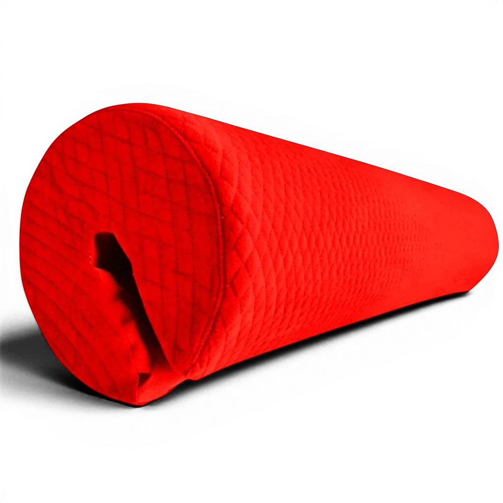 UK Gym Pits red Gaofei gymnastics bar safety pad with quilted fabric texture for shock absorption on training bars