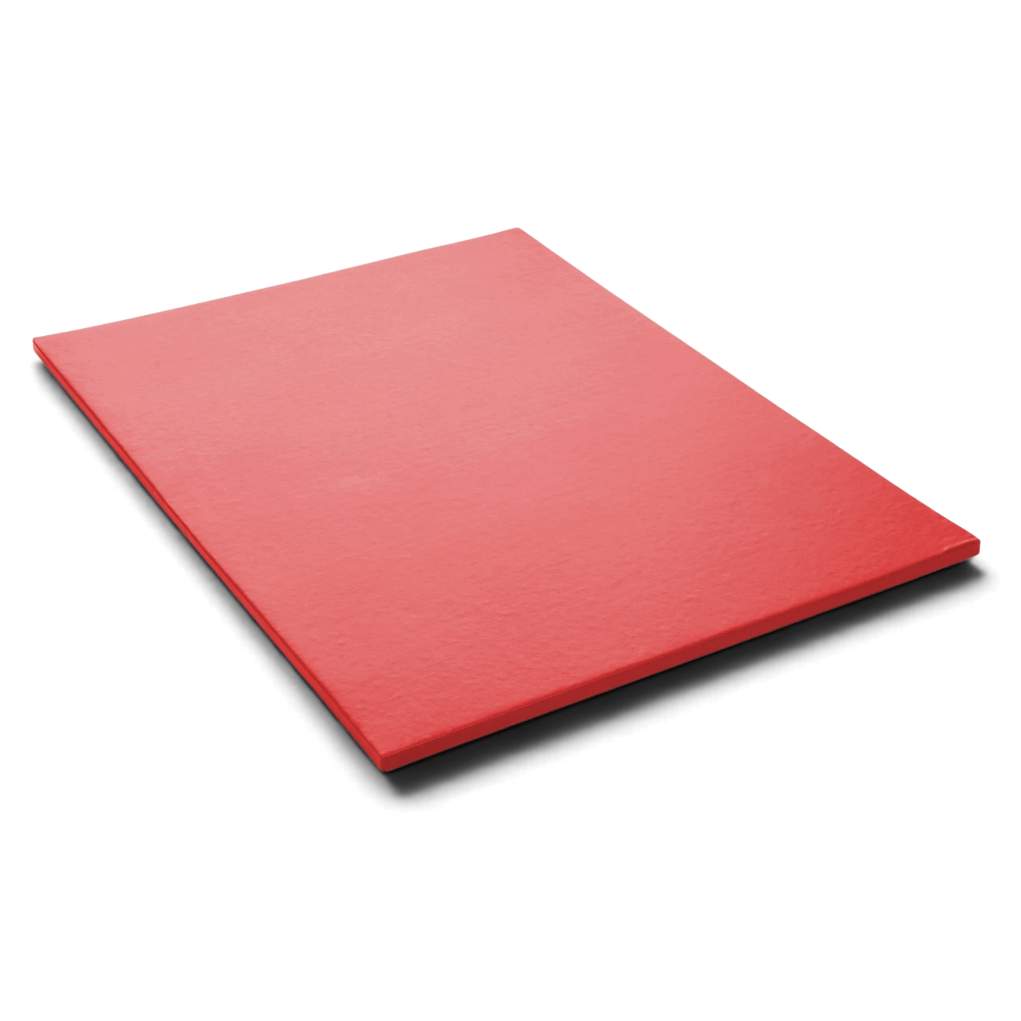 UK Gym Pits medium-weight red gymnastics mat with durable PVC cover and anti-slip base for school or club use.
