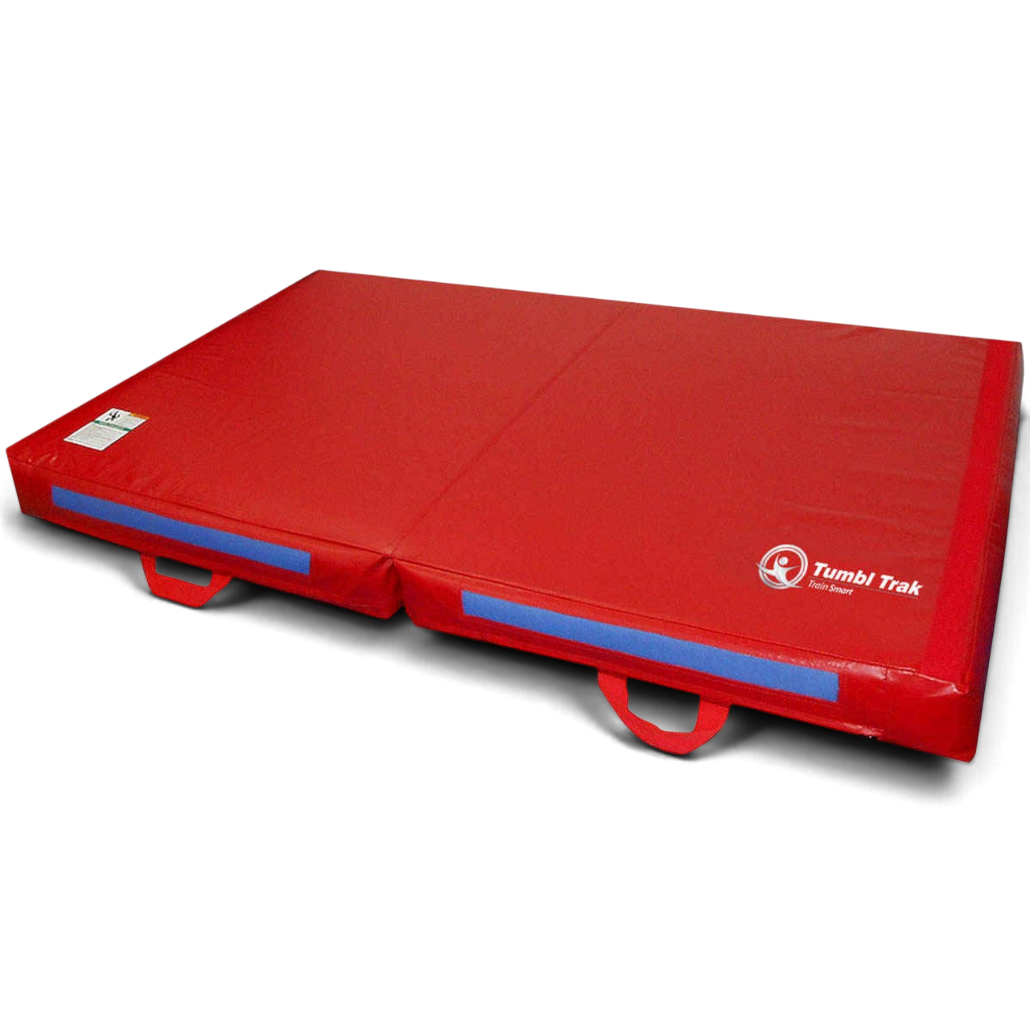 UK Gym Pits red foldable gymnastics practice mat with Velcro fasteners and reinforced carry handles