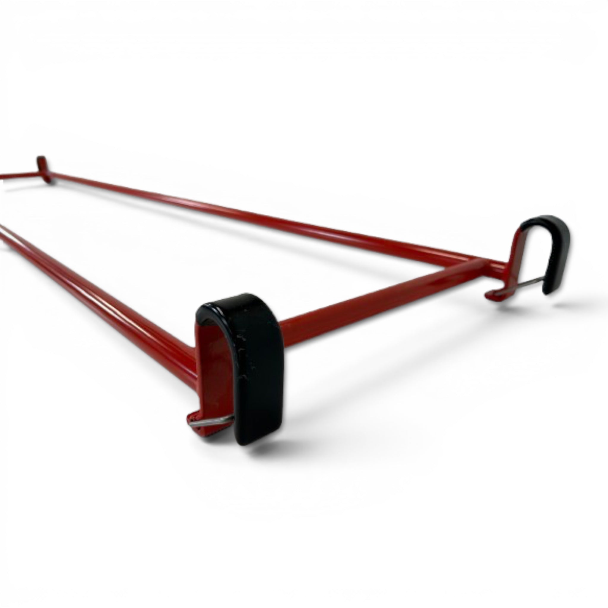UK Gym Pits red metal agility linking parallel bars with safety hooks for gym equipment attachment