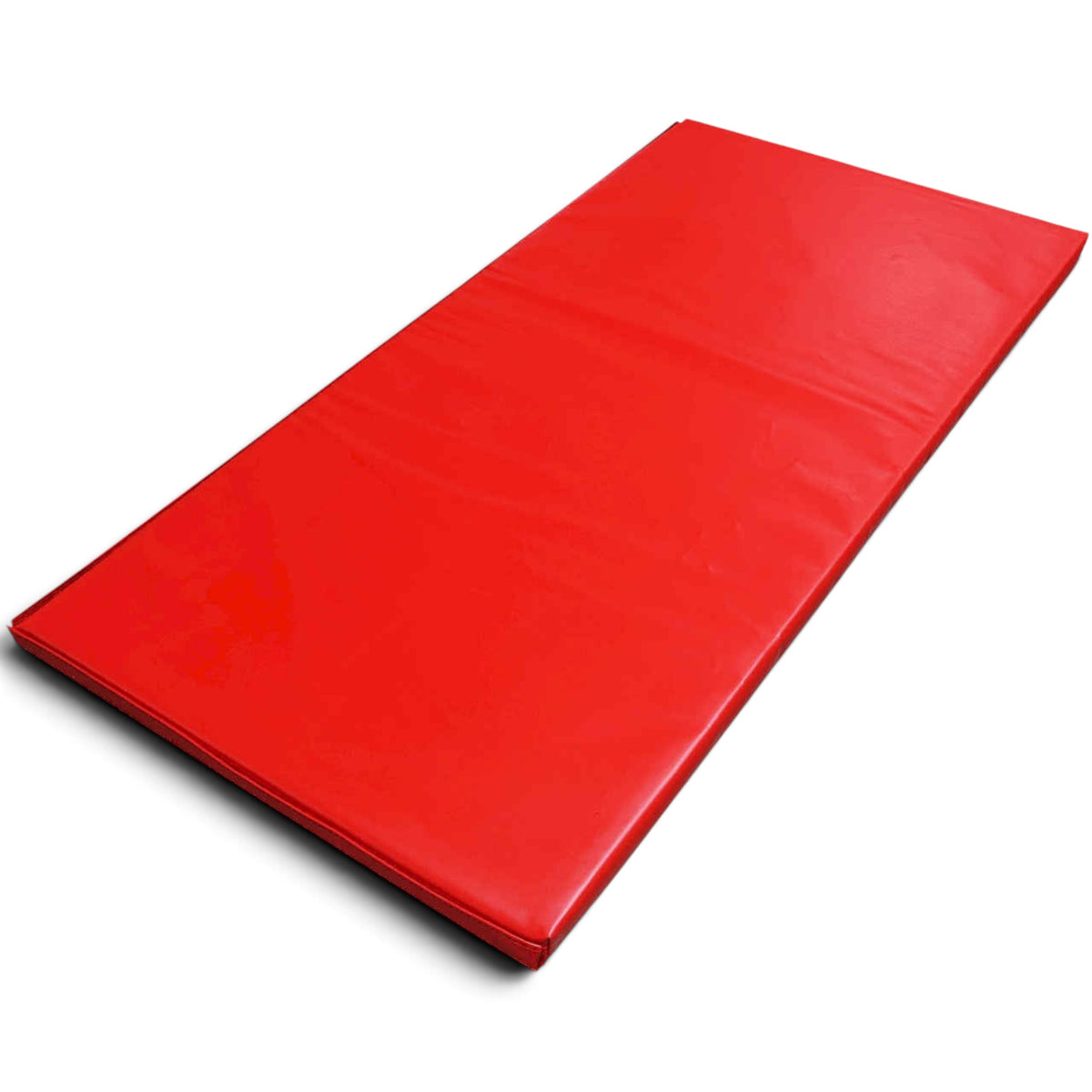 UK Gym Pits modular red vinyl gymnastics mat with velcro connectors for tumbling and training drills