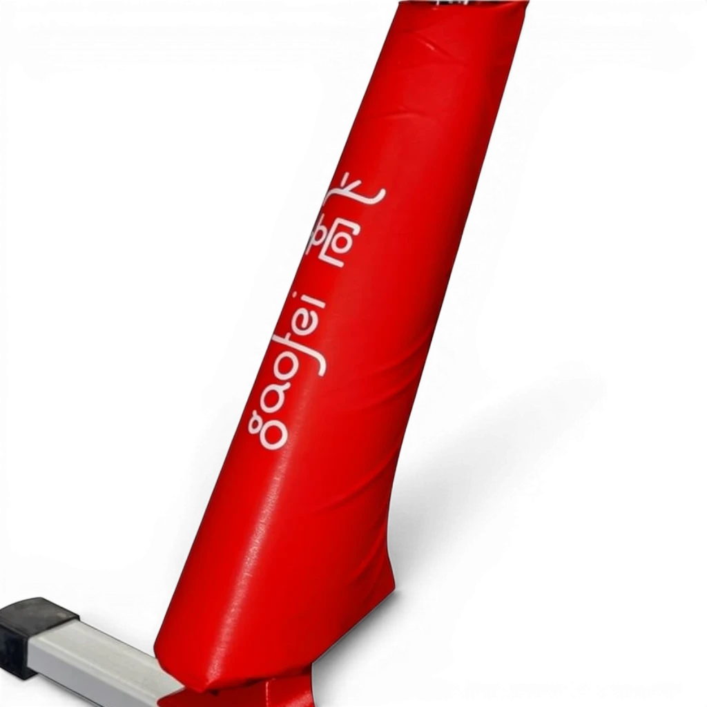 UK Gym Pits Gaofei red PVC vinyl pommel horse leg safety padding with Velcro closure