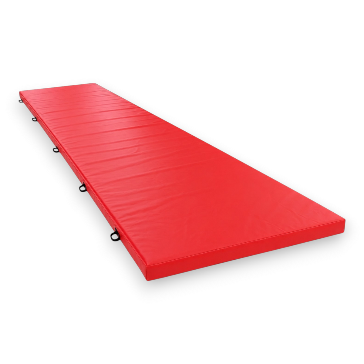 UK Gym Pits red PVC splat mat for gymnastics and martial arts with heavy duty handles and anti-slip base
