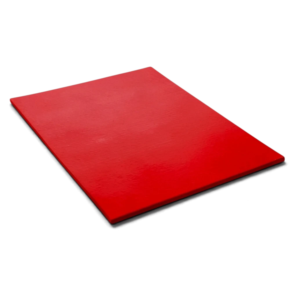 UK Gym Pits medium-weight red stretch mat with chipfoam core and durable PVC cover for gymnastics and fitness