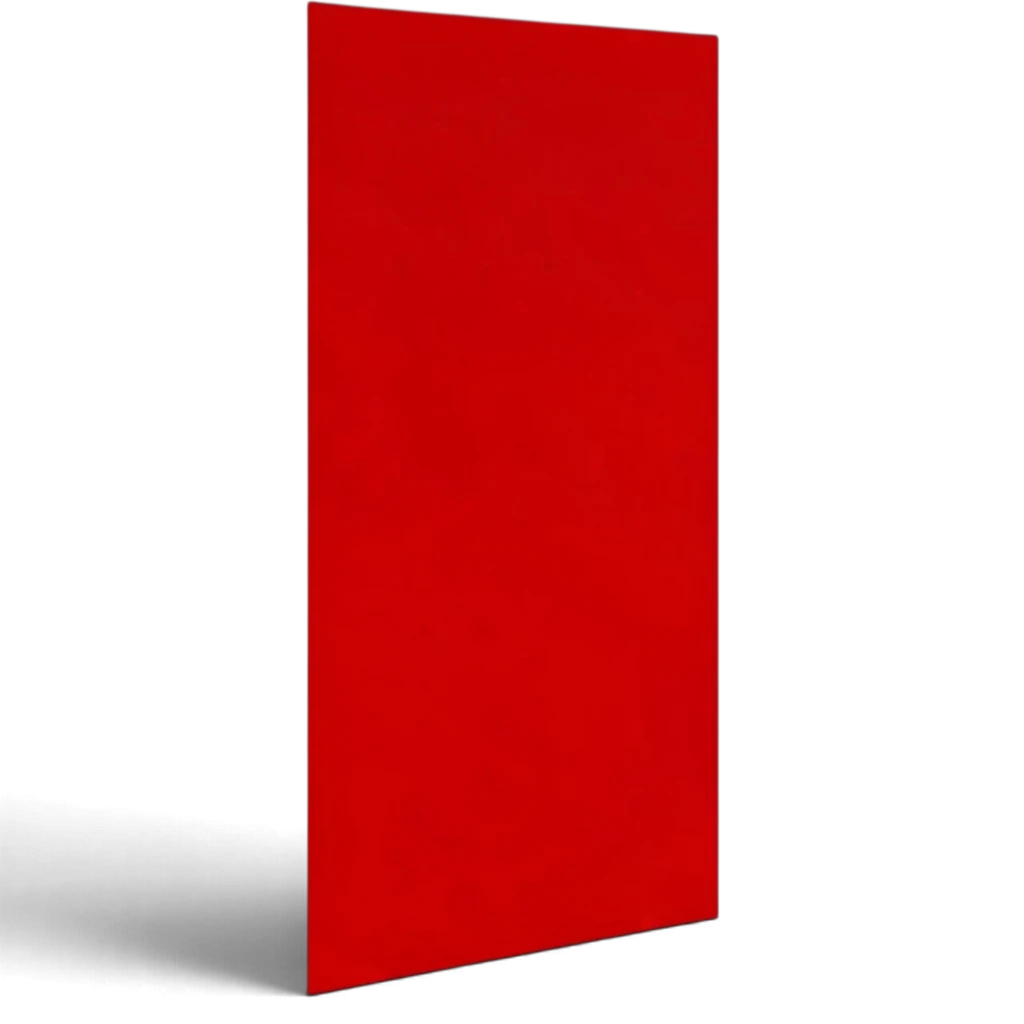 UK Gym Pits red rectangular wall safety padding with smooth PVC finish for gymnastics and sports facility protection