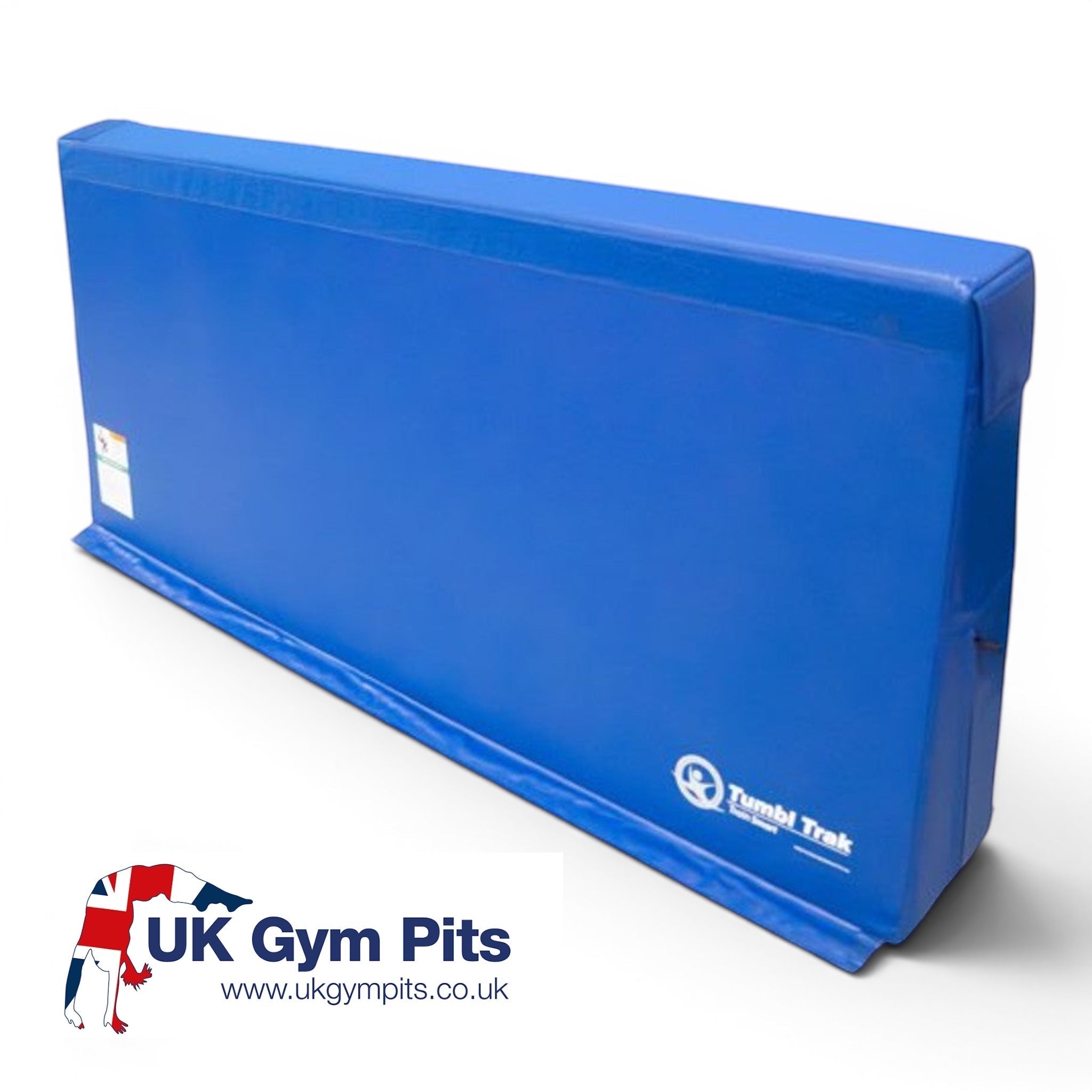 UK Gym Pits royal blue foam divider wall for gym training areas with velcro base flaps for stability