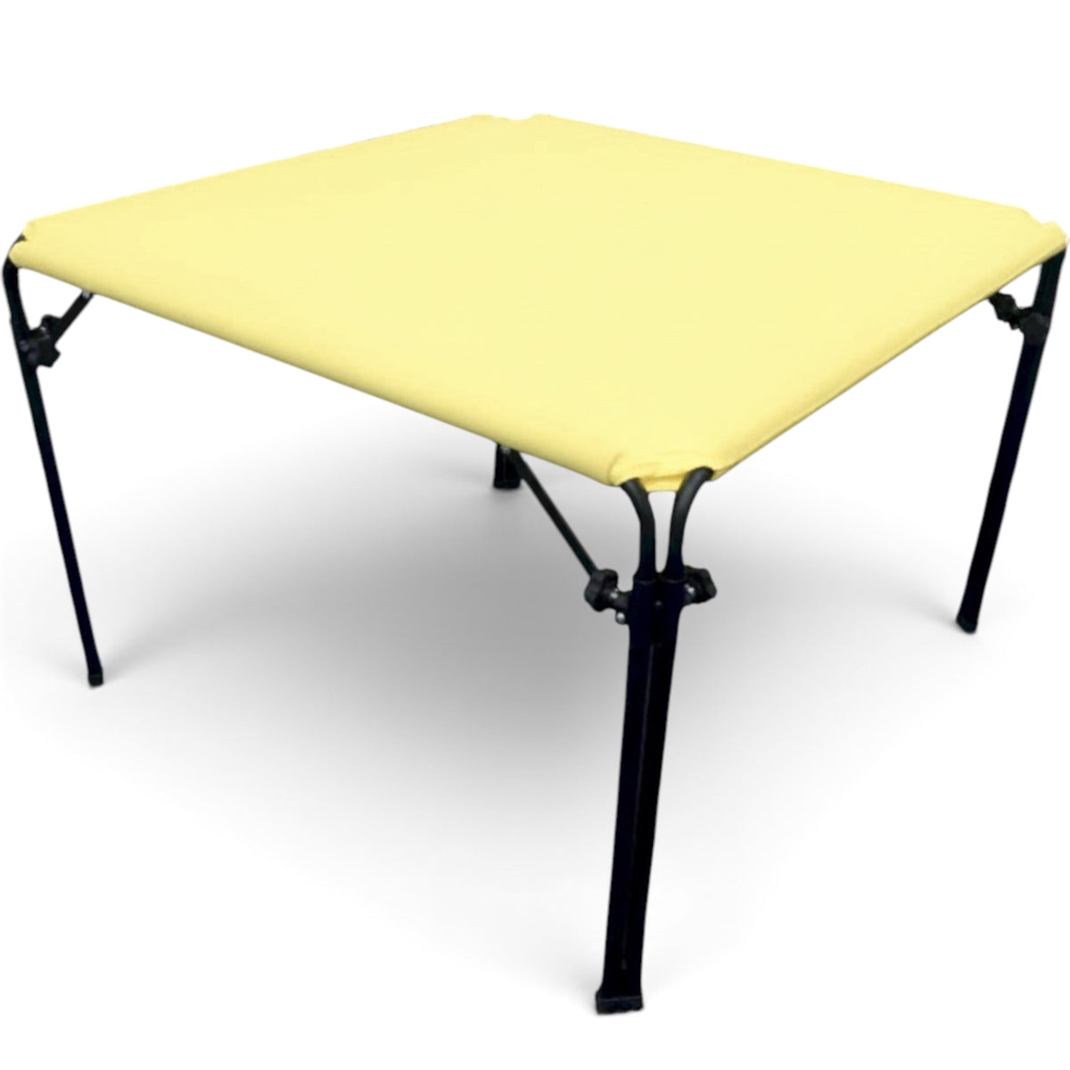 UK Gym Pits Sensory Boundex Cuddle box with a yellow lycra top and black steel frame for sensory motor development