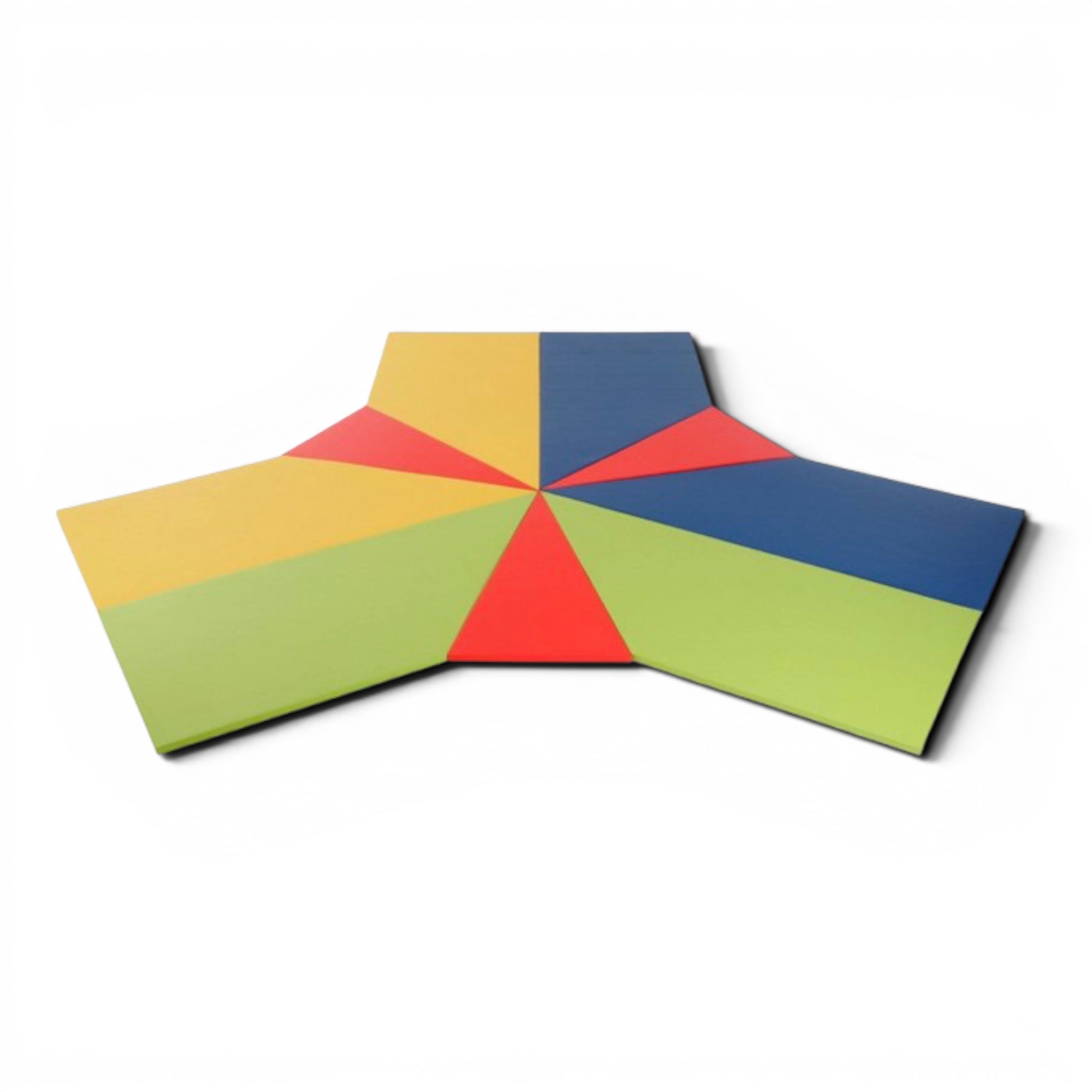 UK Gym Pits Spectrum climbing frame mat set featuring colourful yellow, blue, red, and green safety floor mats.
