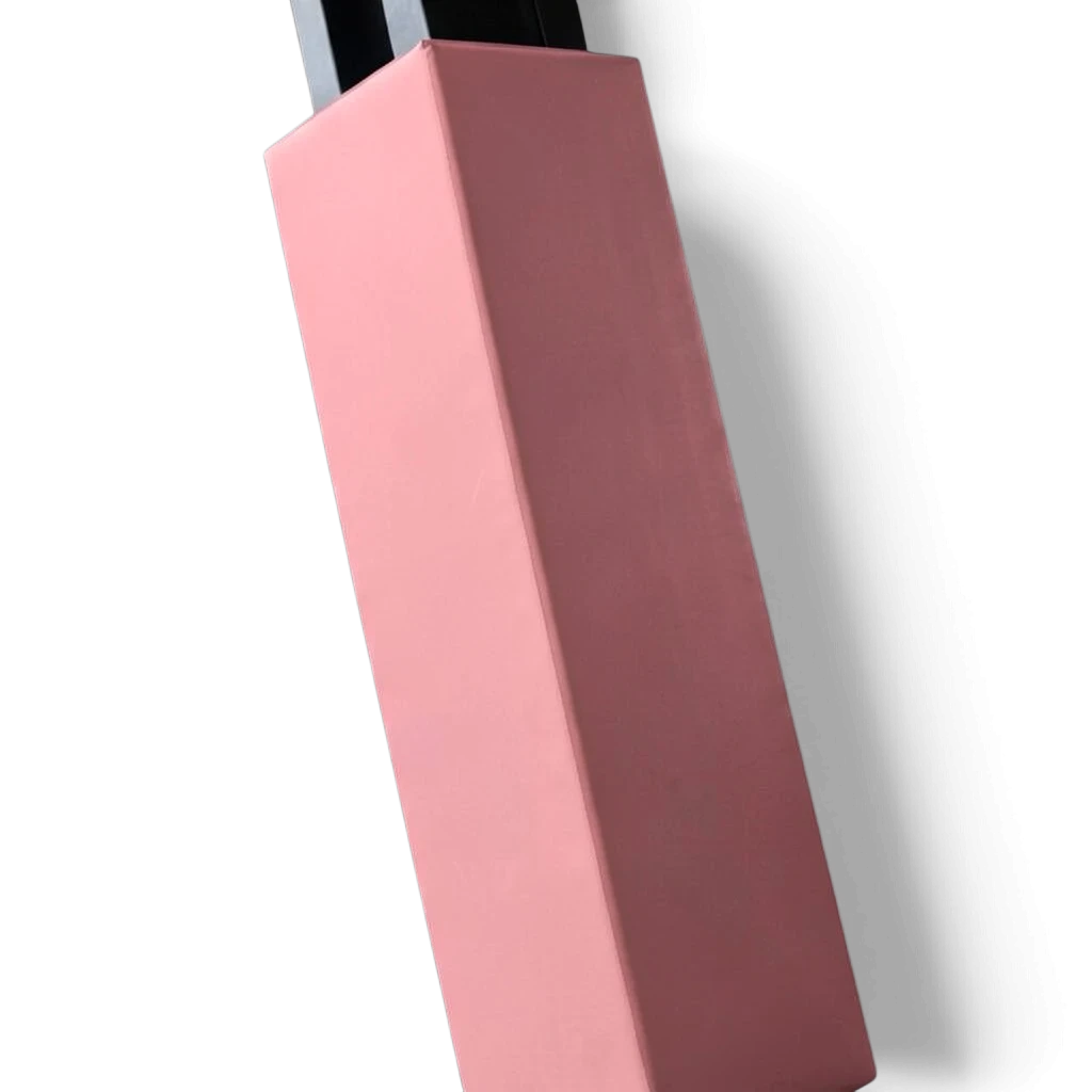 UK Gym Pits square pink foam post protector for gym safety padding with smooth PVC finish