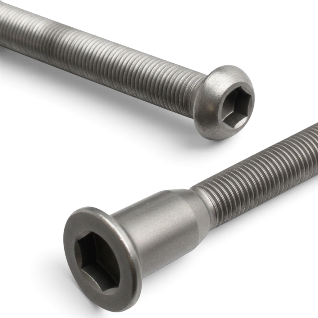 UK Gym Pits stainless steel bolt and nut fixings with hex socket heads for GRP handrail systems