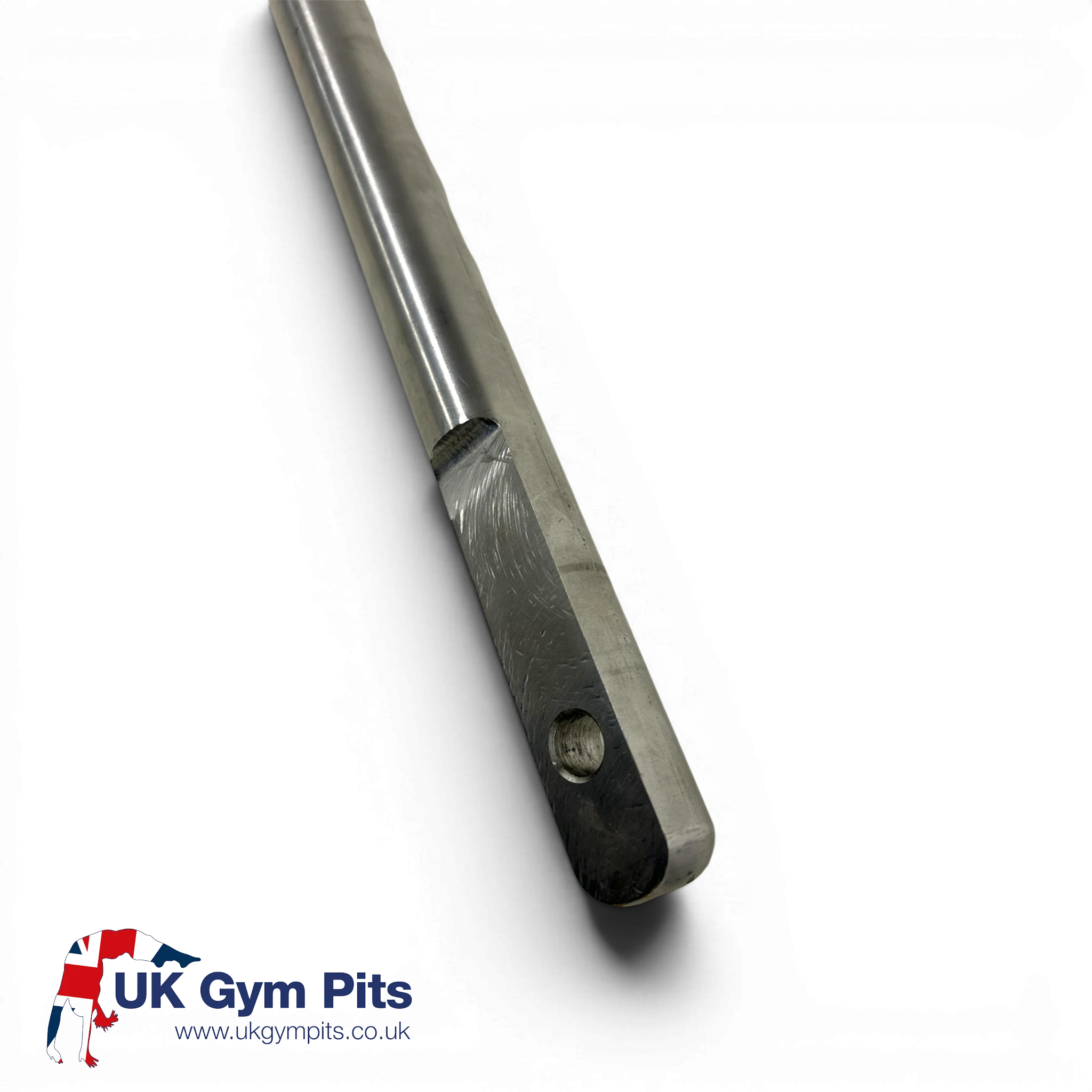 UK Gym Pits Gaofei stainless steel high bar replacement handrail with mounting hole detail