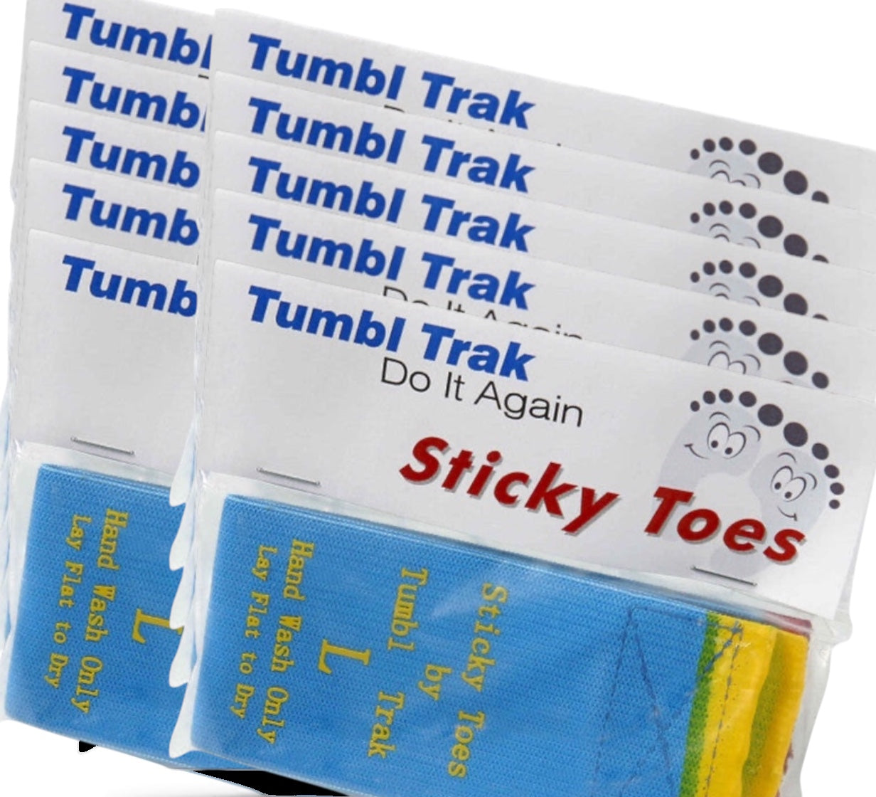 UK Gym Pits Sticky Toes velcro foot straps for cheerleading and gymnastics training in a multi-pack