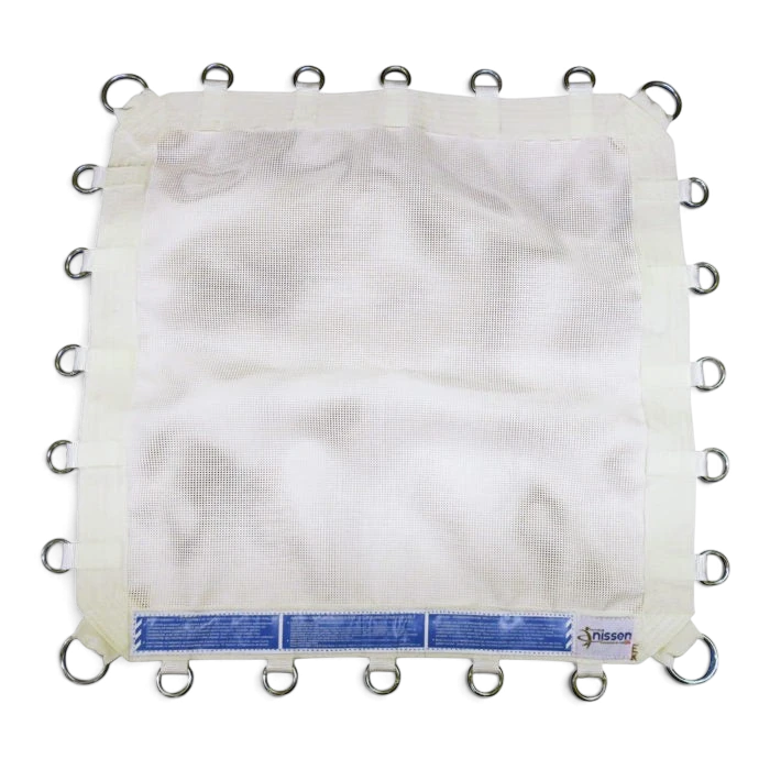 UK Gym Pits white super-mesh replacement bed for super mini trampolines with metal attachment rings
