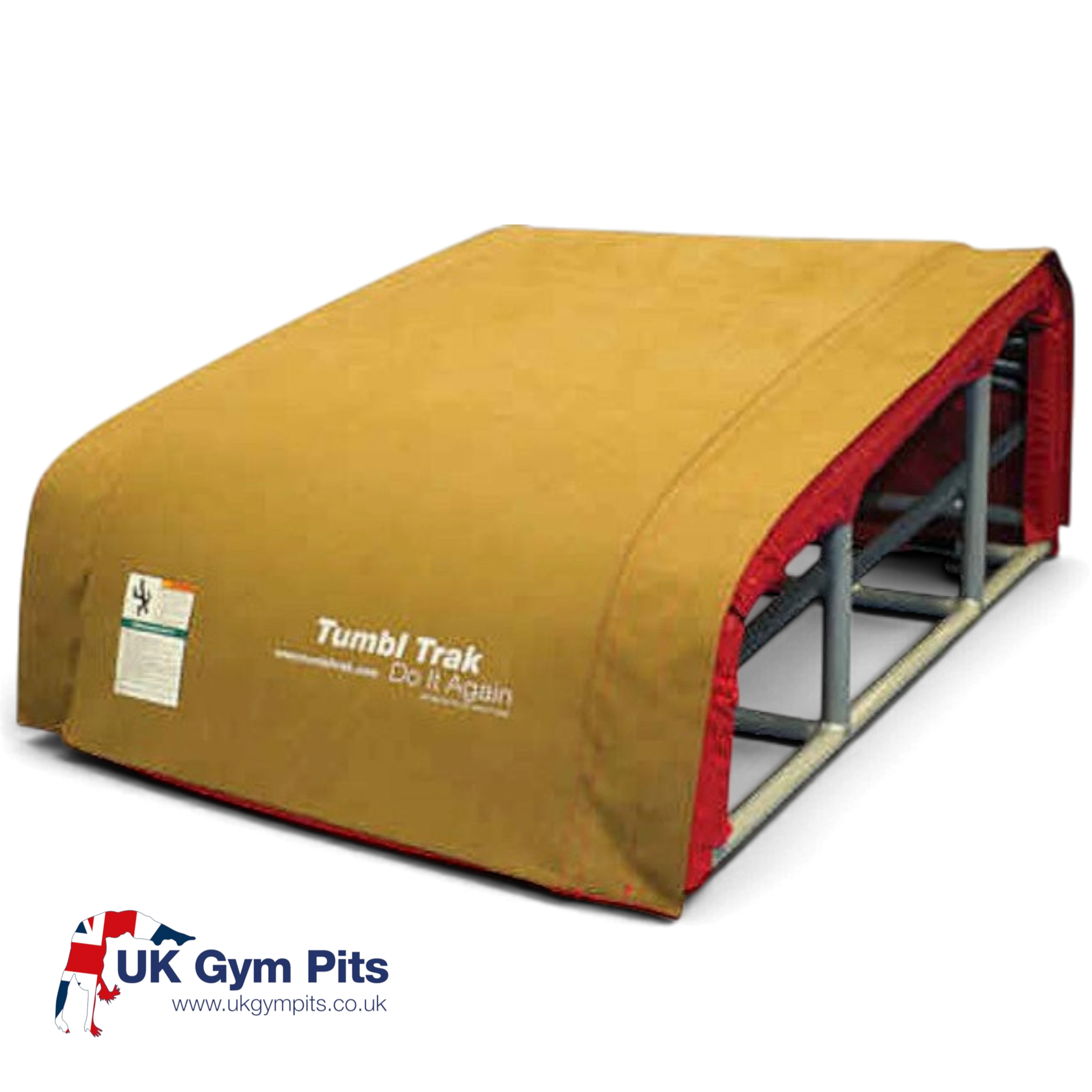 UK Gym Pits T-Trainer suede cover in tan, designed to convert a T-Trainer into a traditional vault top.