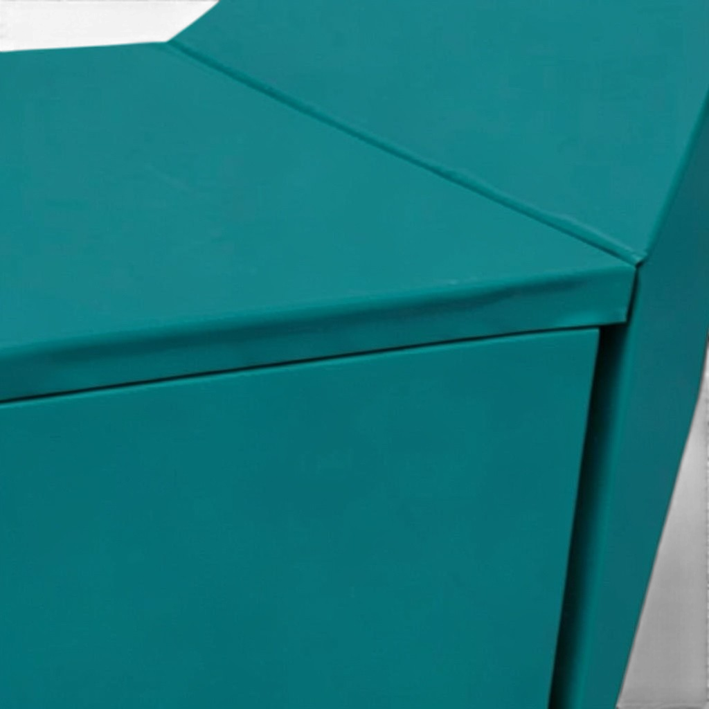 UK Gym Pits teal PVC foam pit wall and top edge padding for gymnastics and trampoline centres