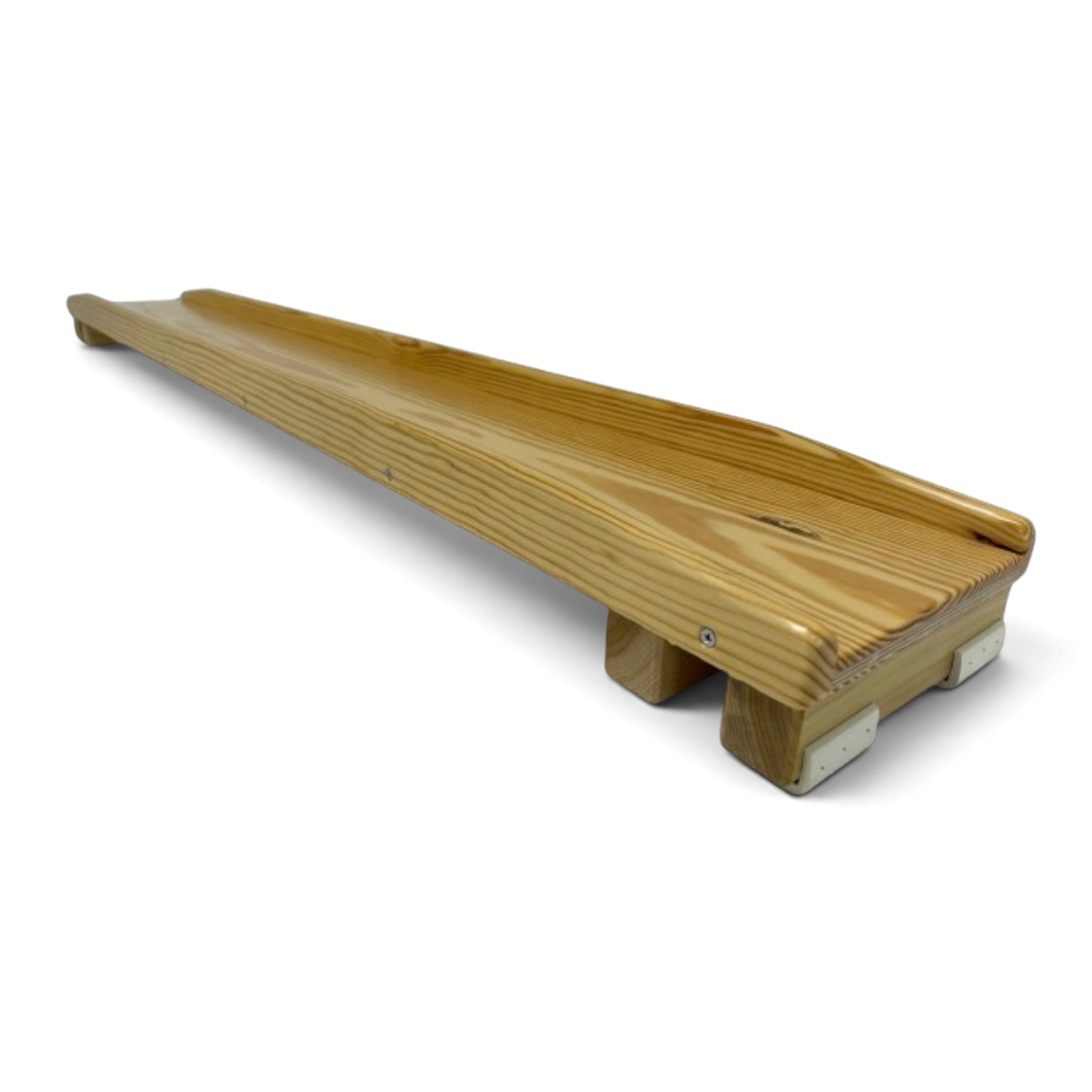 UK Gym Pits natural timber agility linking slide with side rails and non-slip rubber feet for school gym equipment