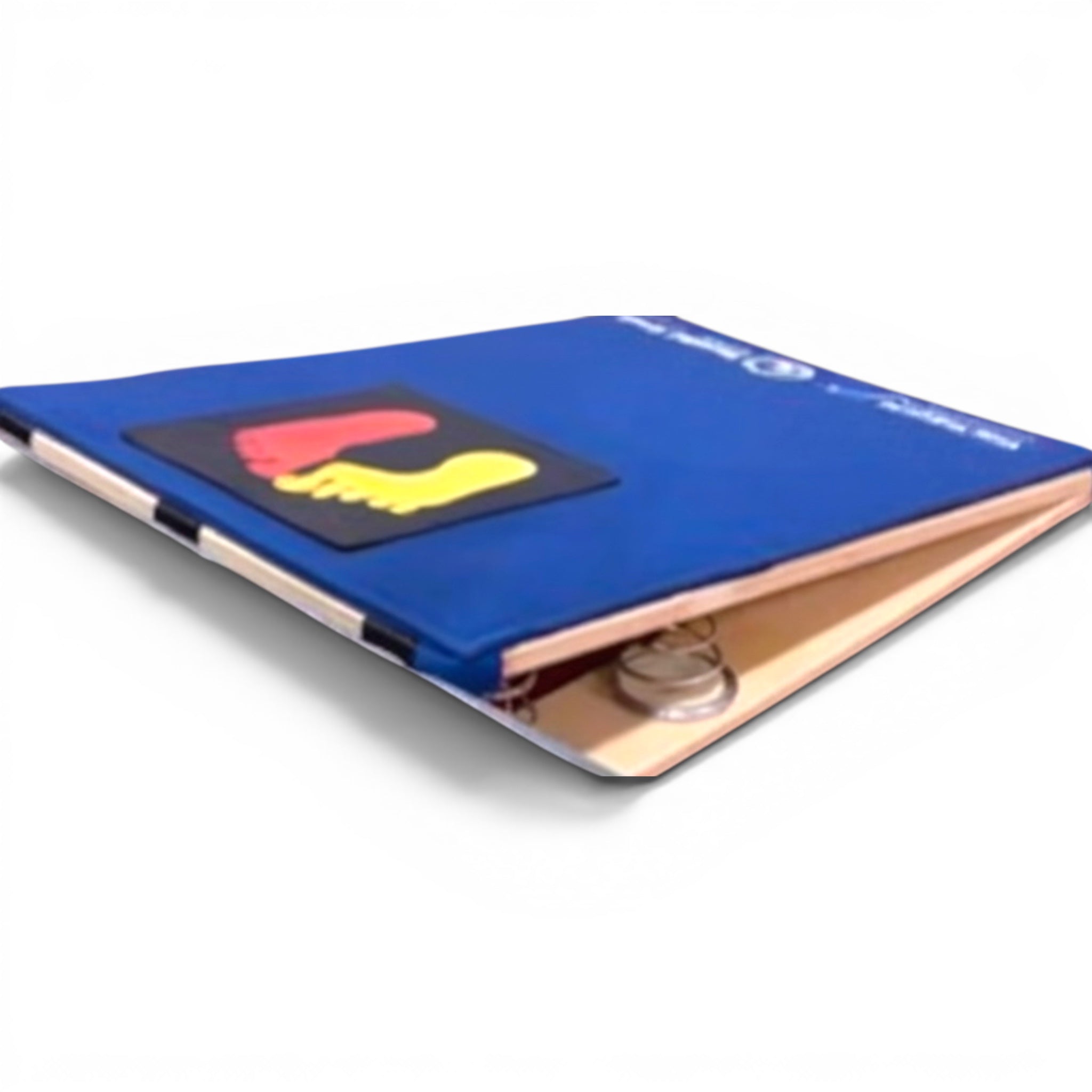 UK Gym Pits Tiny Takeoff springboard with blue carpet surface, velcro foot markers, and baltic birch base.