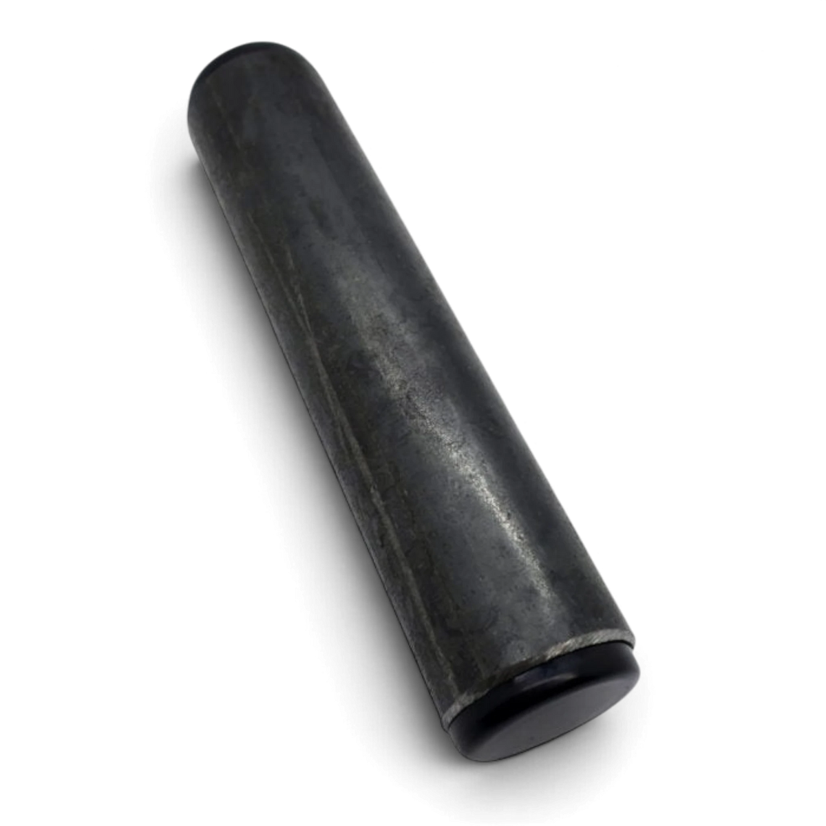 UK Gym Pits trampoline goose neck hinge pin with black dust cap, made of durable steel for secure frame assembly.