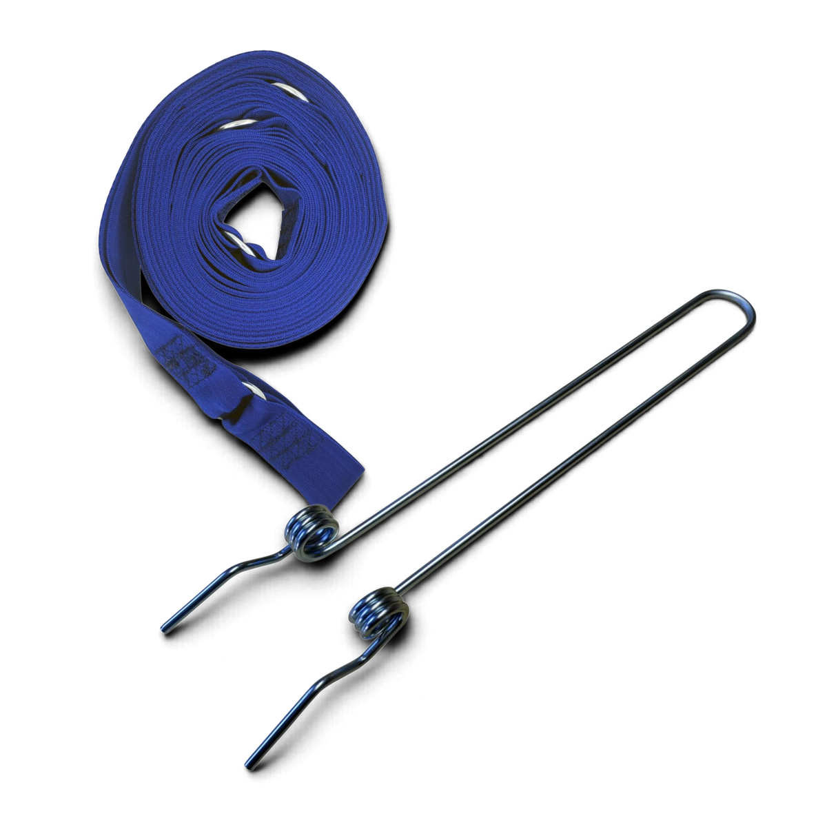 UK Gym Pits blue trampoline frame pad elevator strap and metal spring for noise reduction