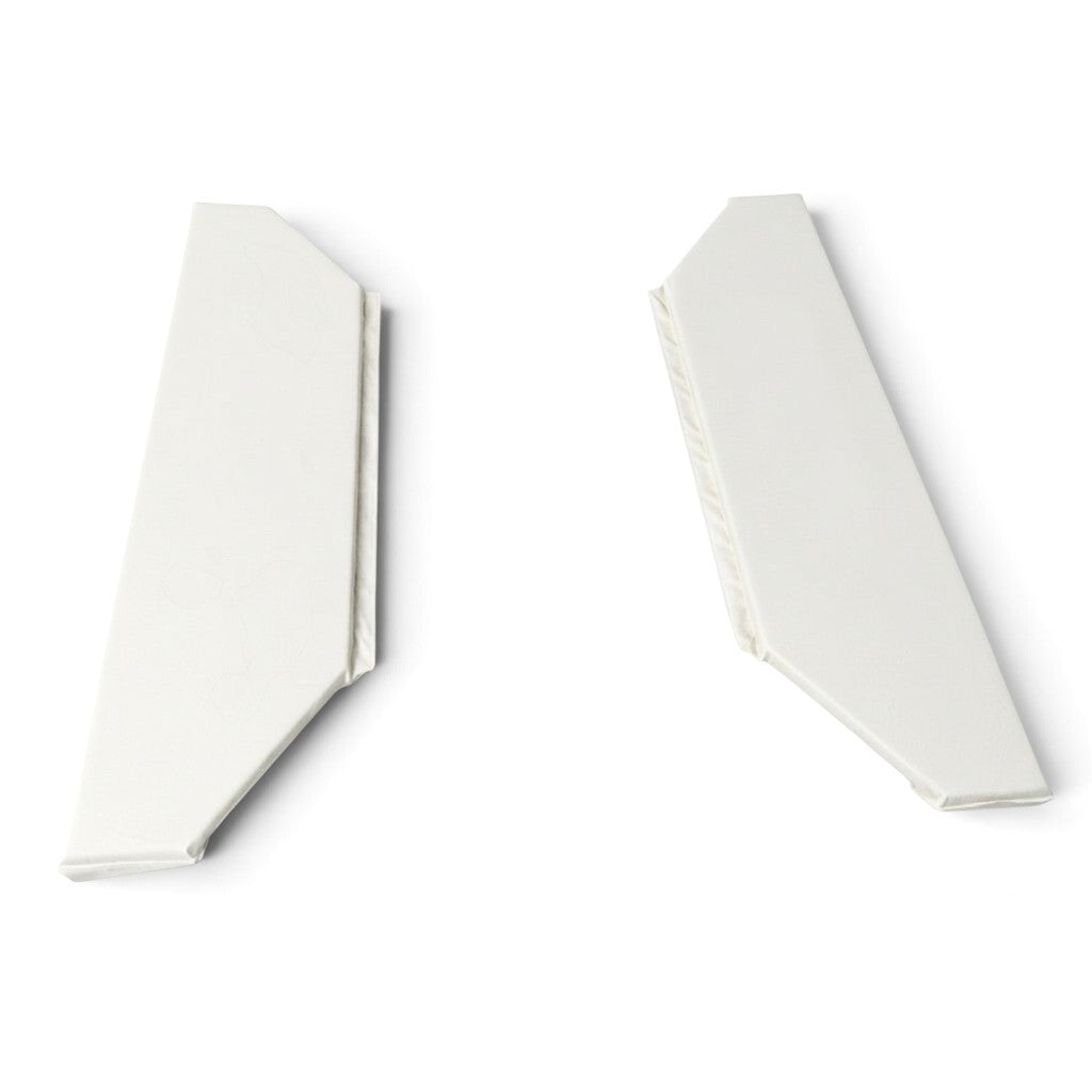 UK Gym Pits white PVC foam replacement coverall frame pads for mini trampolines with angled edges