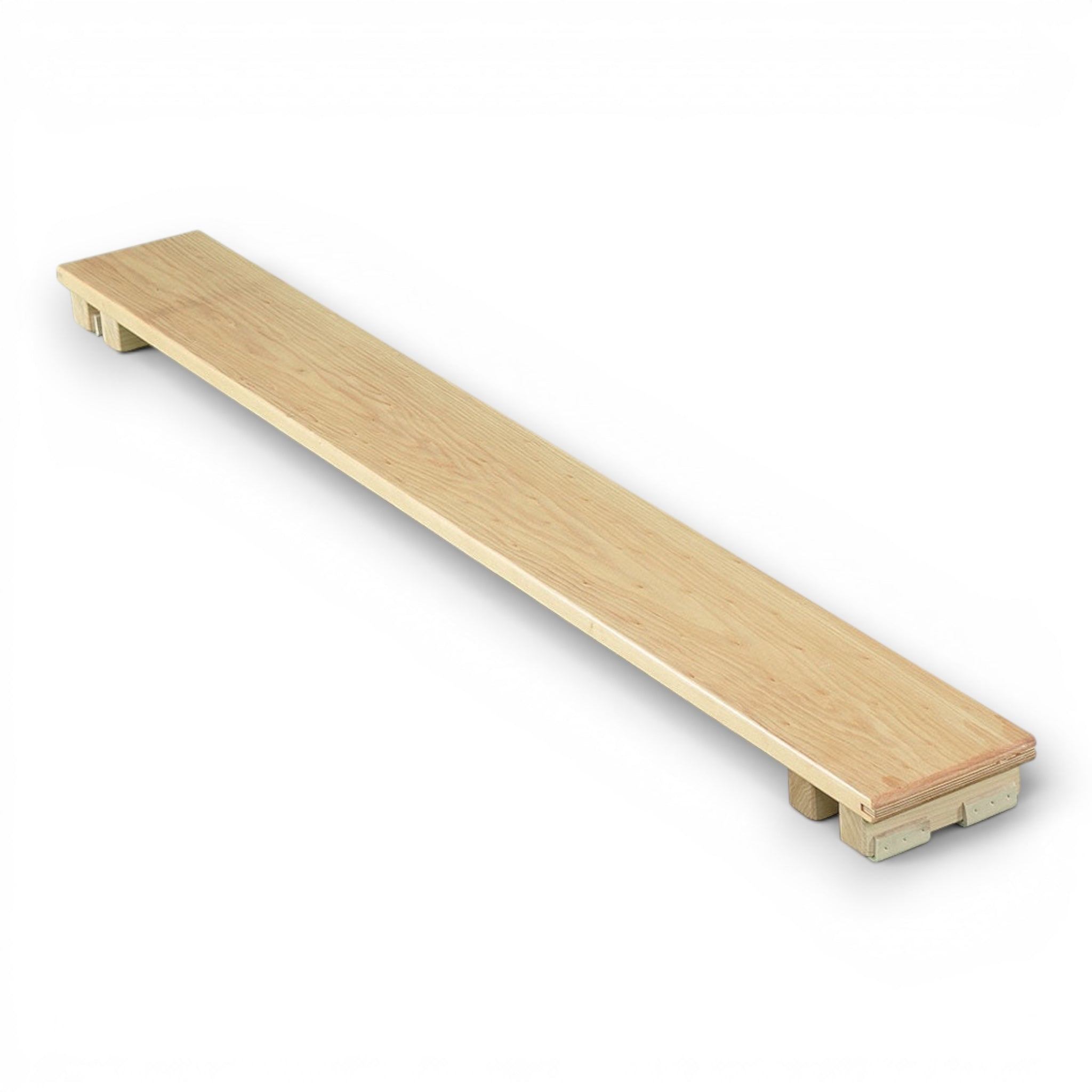 UK Gym Pits wooden agility plank for children's gymnastics training with blocks at both ends