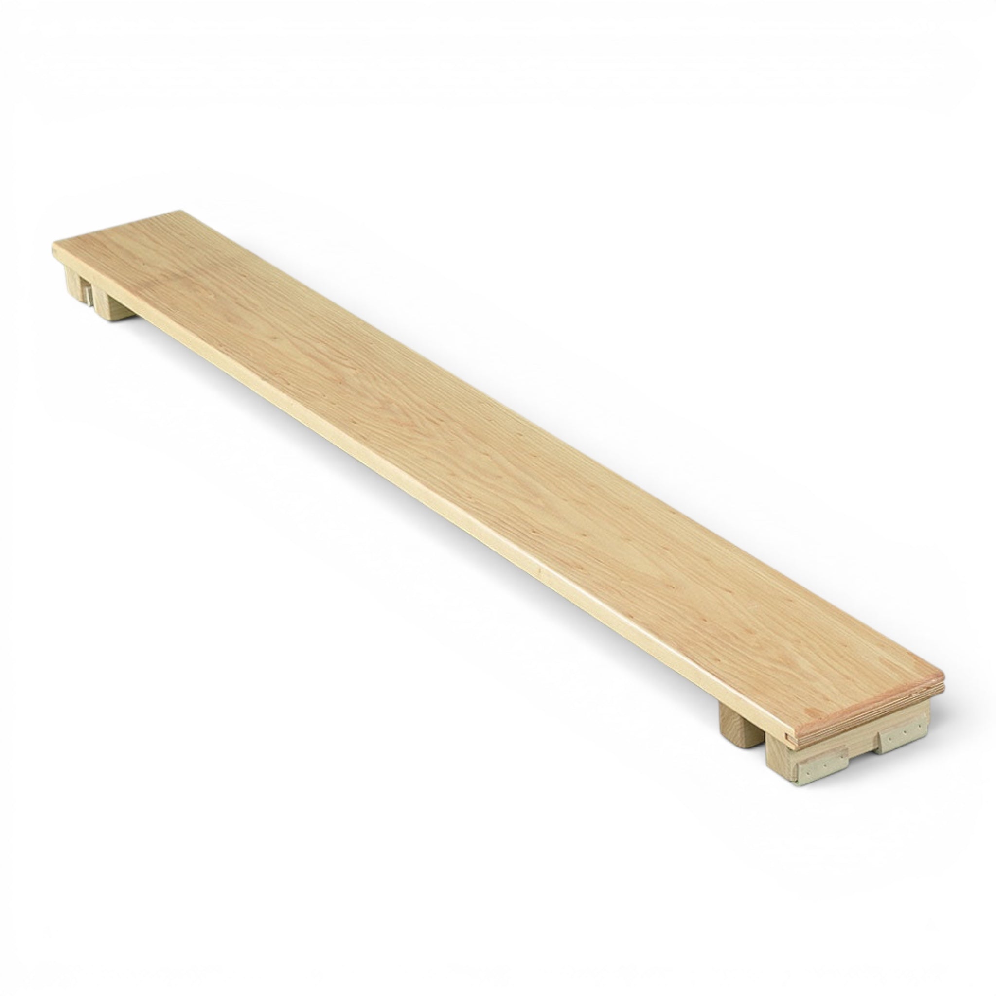 UK Gym Pits wooden agility plank for children's gymnastics with end blocks for linking to equipment