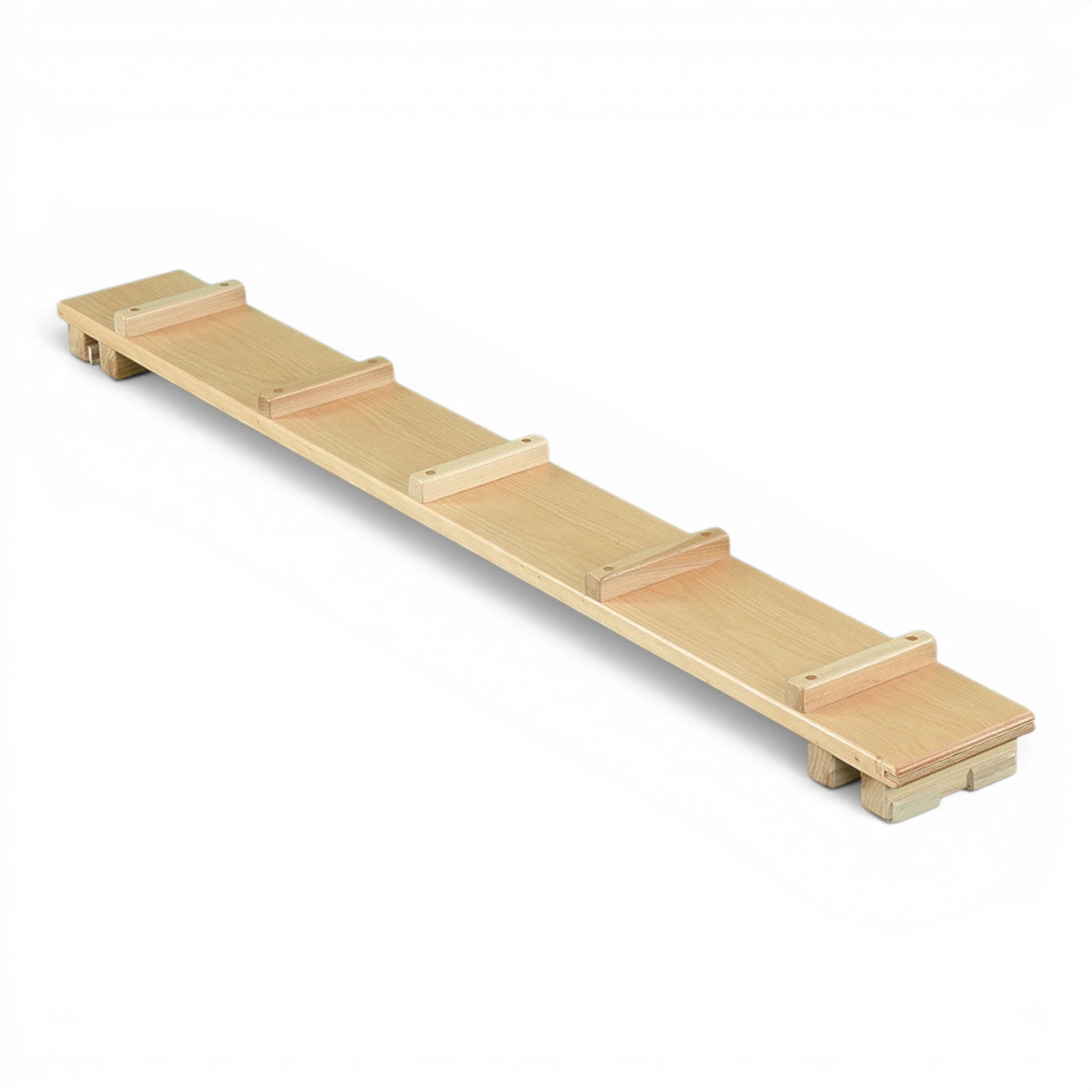 UK Gym Pits wooden agility storm plank for children's gymnastics training with end blocks