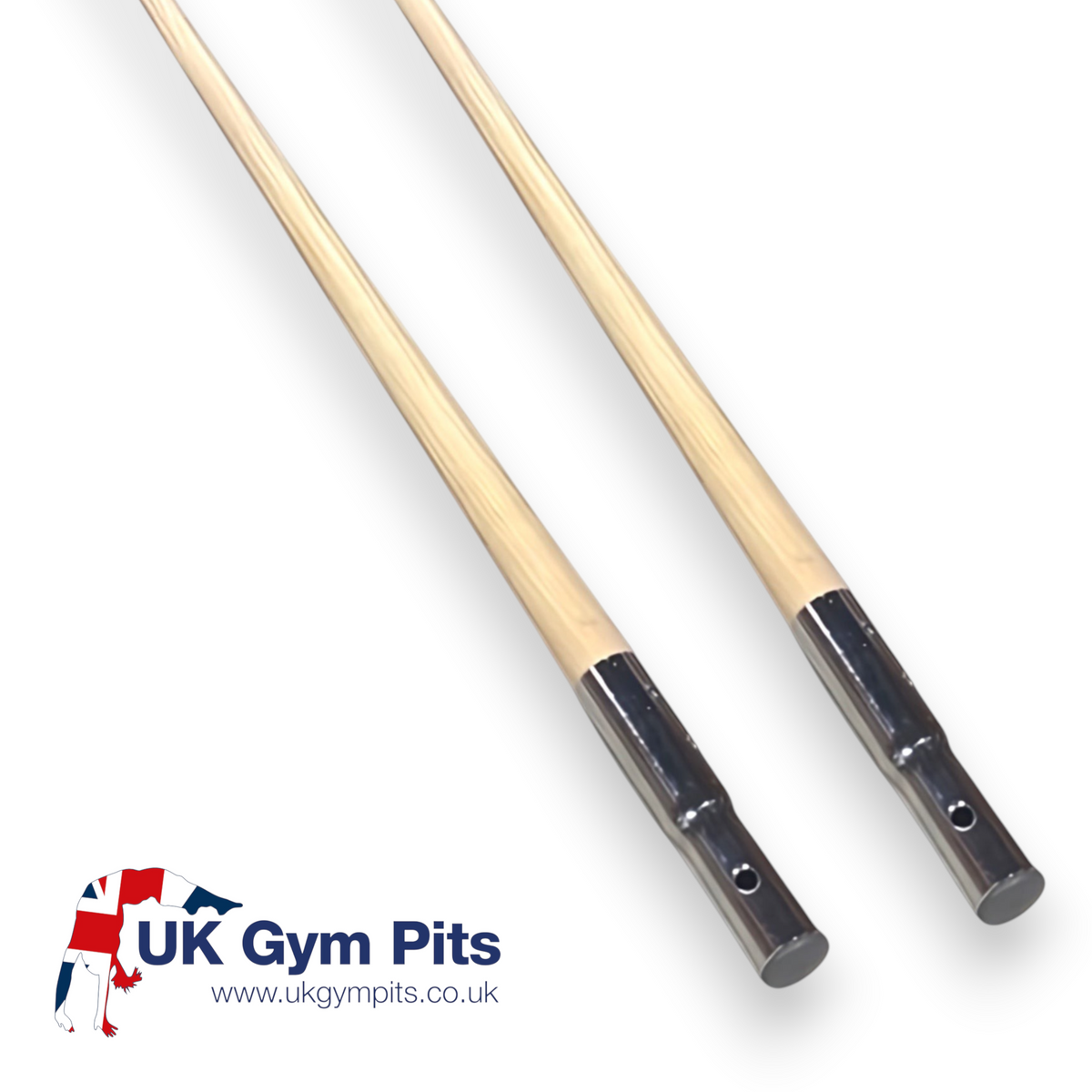 UK Gym Pits Gaofei wooden asymmetric bars replacement handrails with fiberglass core and metal end fittings