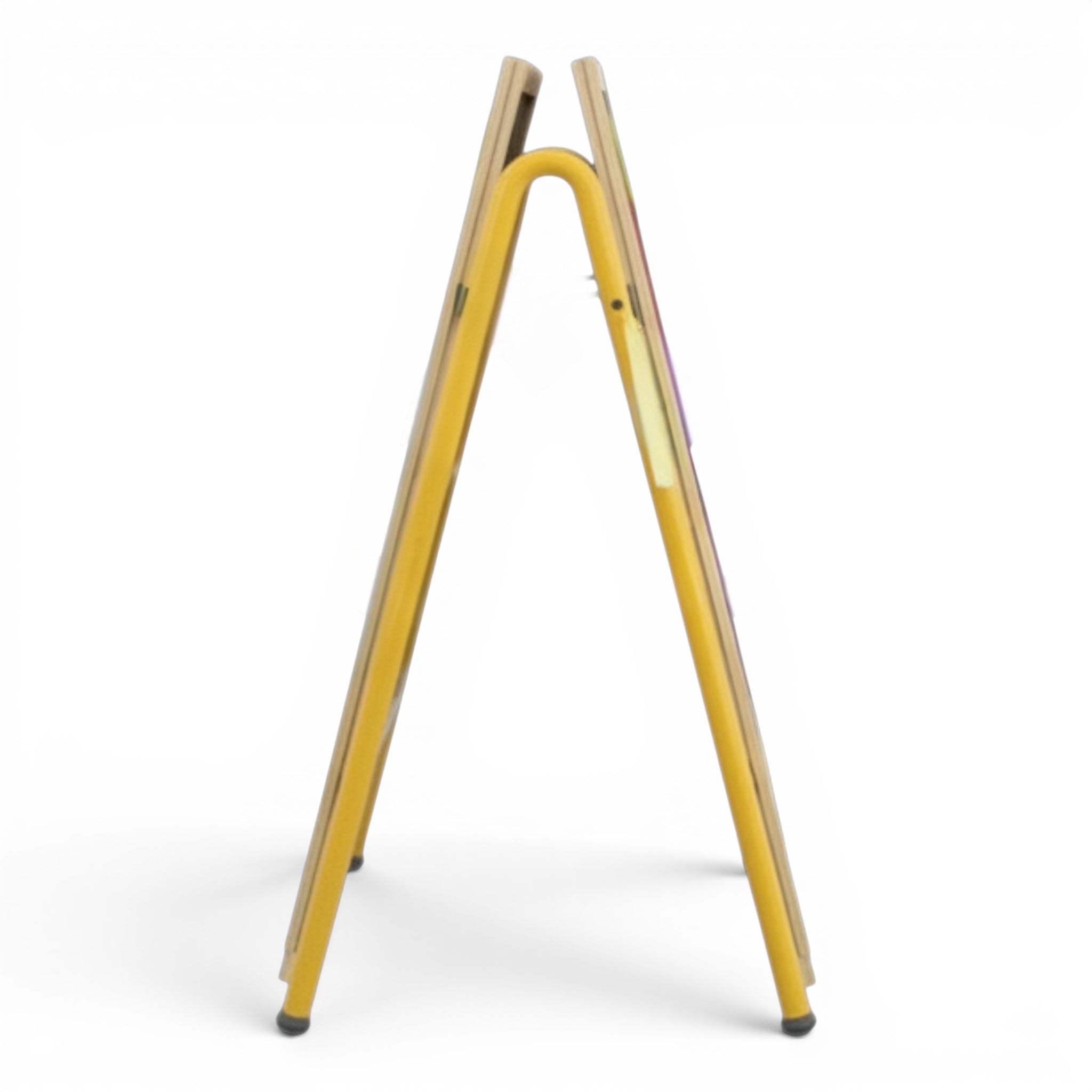 UK Gym Pits wooden target boards for throwing games with hook and loop surface, side view of A-frame design.