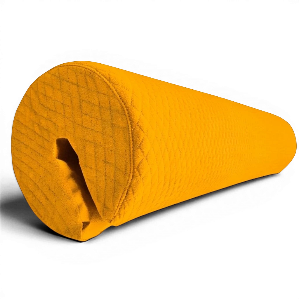 UK Gym Pits Gaofei yellow foam bar safety pad with quilted jersey fabric cover for gymnastics training bars