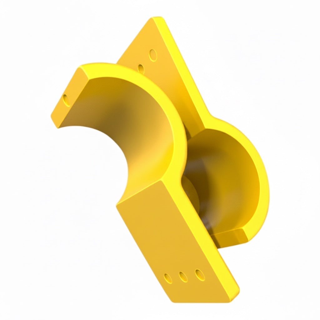 UK Gym Pits yellow GRP mesh safety panel connector fitting for vertical upright posts