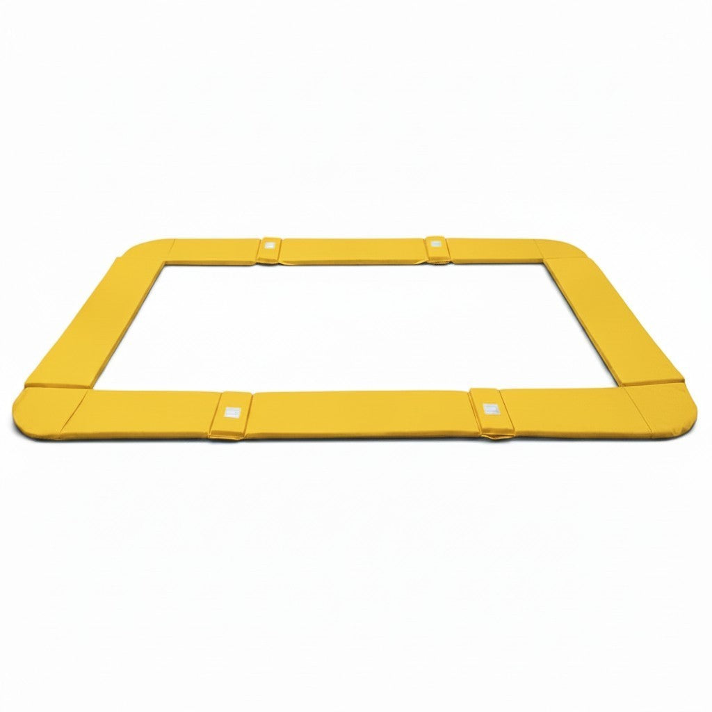 UK Gym Pits yellow PVC trampoline frame pads with velcro straps for GM and GMEX models